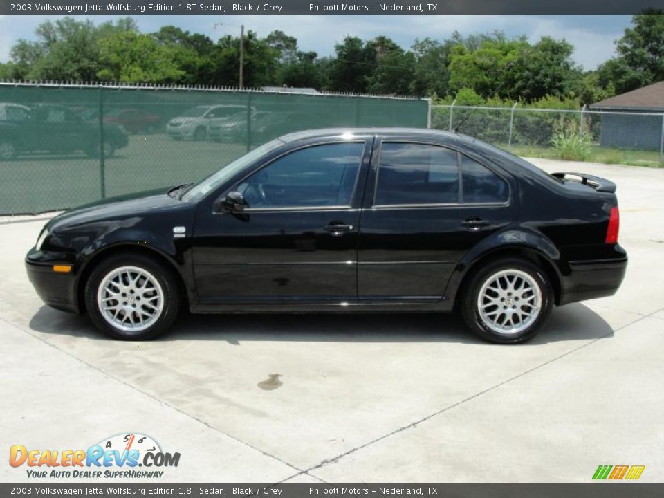 2003 Volkswagen Jetta Wolfsburg Edition 1.8T Sedan Black / Grey Photo #6