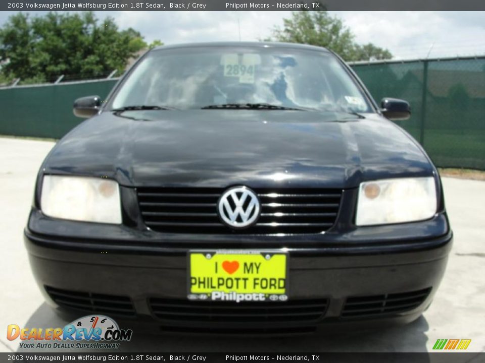 2003 Volkswagen Jetta Wolfsburg Edition 1.8T Sedan Black / Grey Photo #9