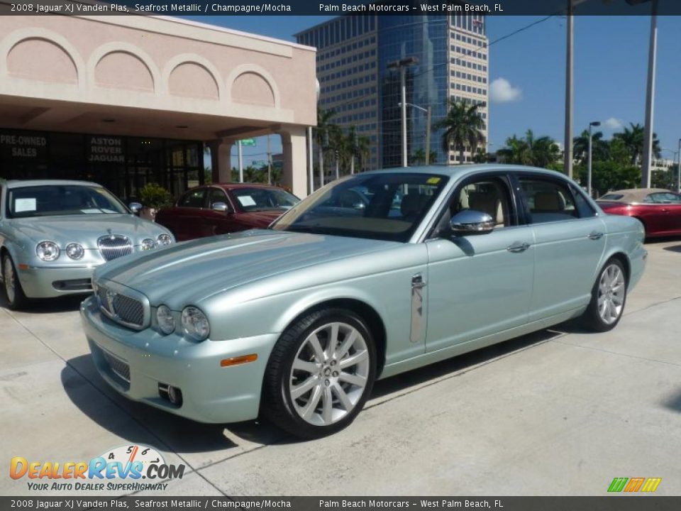 2008 Jaguar XJ Vanden Plas Seafrost Metallic / Champagne/Mocha Photo #1