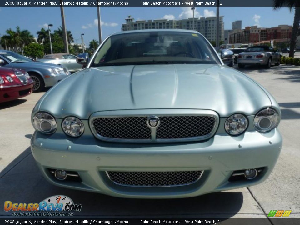 2008 Jaguar XJ Vanden Plas Seafrost Metallic / Champagne/Mocha Photo #2