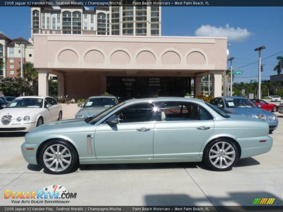 2008 Jaguar XJ Vanden Plas Seafrost Metallic / Champagne/Mocha Photo #3
