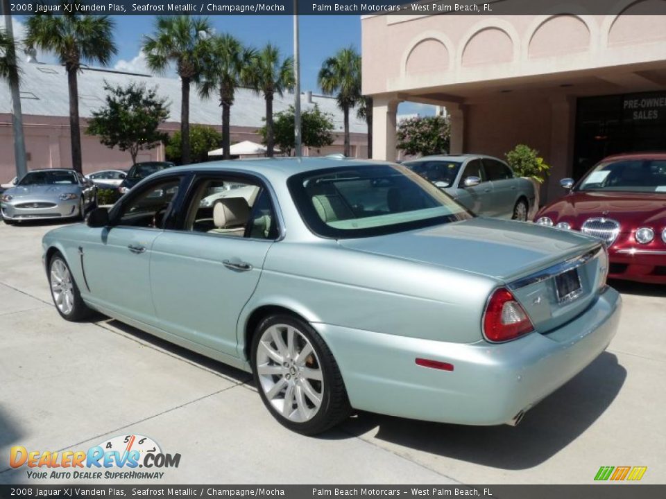 2008 Jaguar XJ Vanden Plas Seafrost Metallic / Champagne/Mocha Photo #4