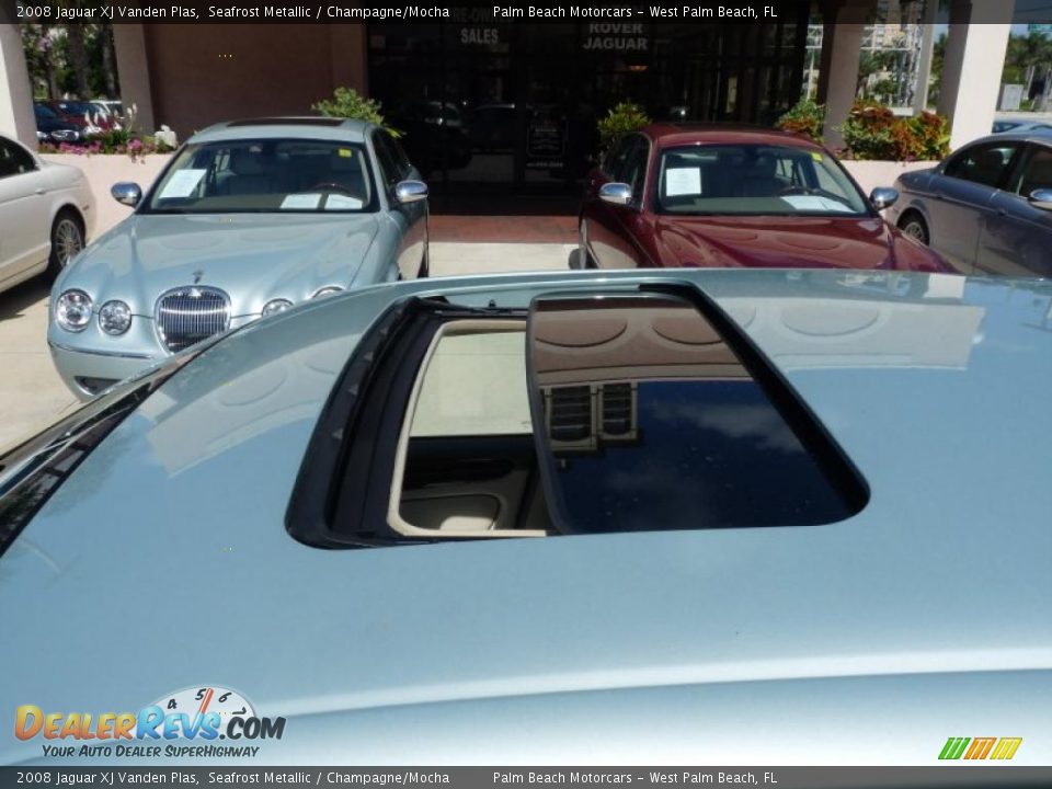2008 Jaguar XJ Vanden Plas Seafrost Metallic / Champagne/Mocha Photo #13