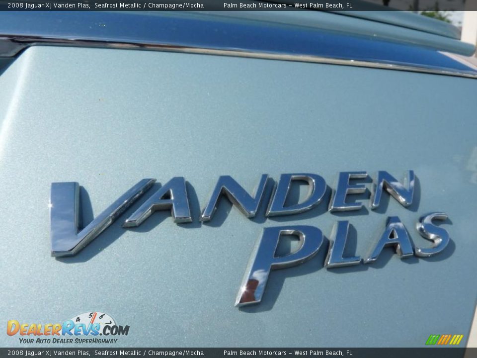 2008 Jaguar XJ Vanden Plas Seafrost Metallic / Champagne/Mocha Photo #14