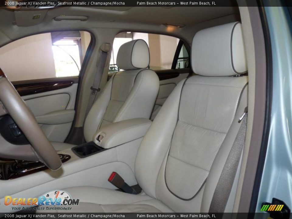 2008 Jaguar XJ Vanden Plas Seafrost Metallic / Champagne/Mocha Photo #21