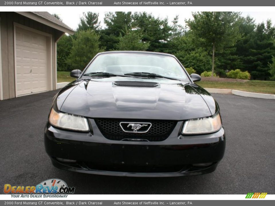 2000 Ford Mustang GT Convertible Black / Dark Charcoal Photo #2
