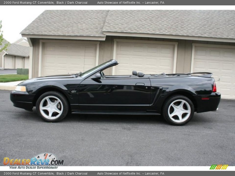 2000 Ford Mustang GT Convertible Black / Dark Charcoal Photo #3