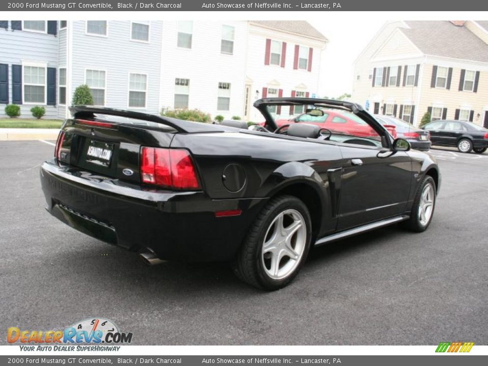 2000 Ford Mustang GT Convertible Black / Dark Charcoal Photo #6