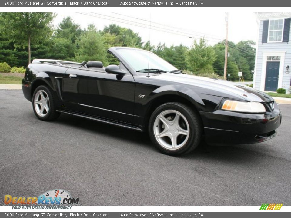 2000 Ford Mustang GT Convertible Black / Dark Charcoal Photo #7