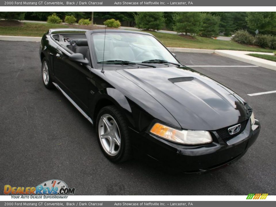 2000 Ford Mustang GT Convertible Black / Dark Charcoal Photo #8