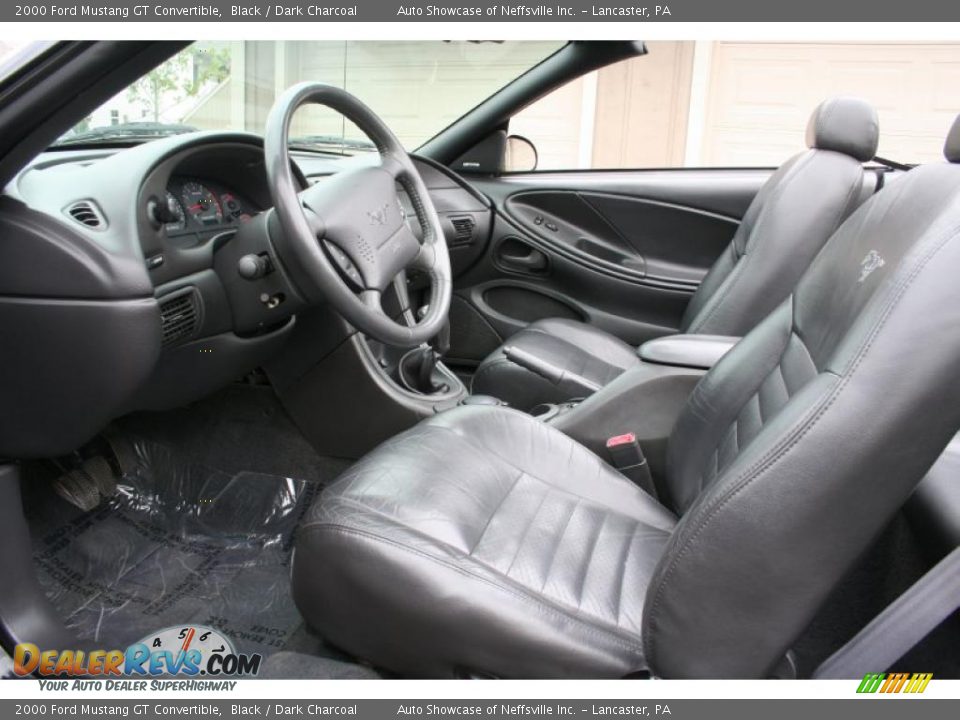 2000 Ford Mustang GT Convertible Black / Dark Charcoal Photo #15