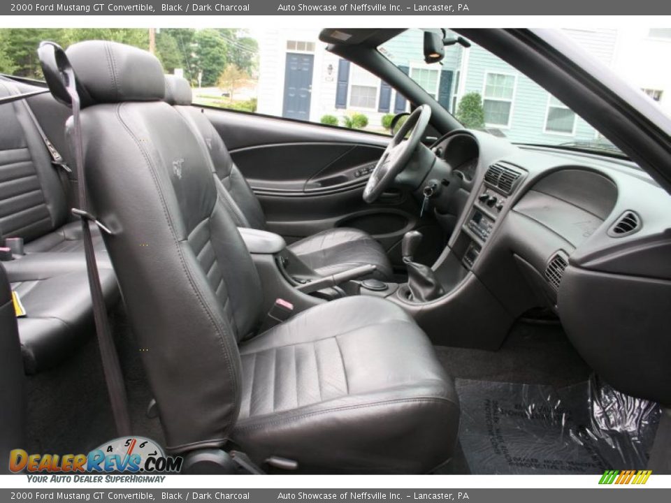 2000 Ford Mustang GT Convertible Black / Dark Charcoal Photo #16