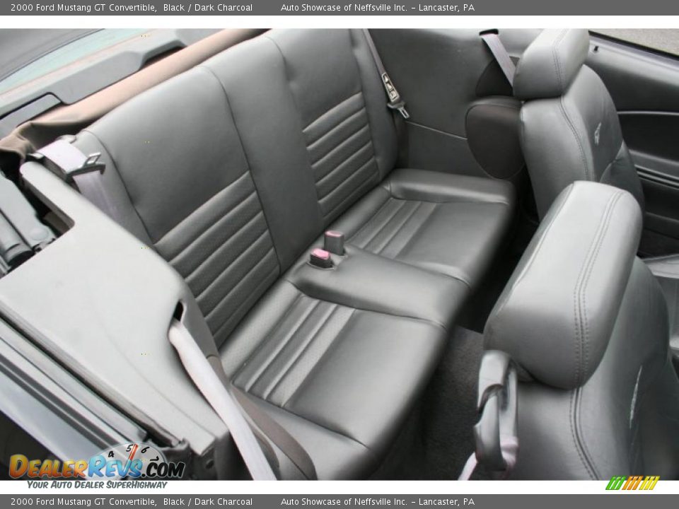 2000 Ford Mustang GT Convertible Black / Dark Charcoal Photo #17