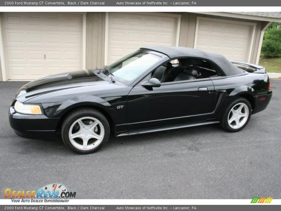 2000 Ford Mustang GT Convertible Black / Dark Charcoal Photo #18