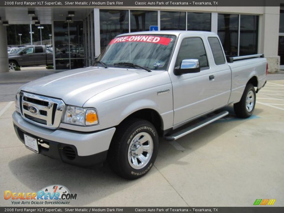 2008 Ford Ranger XLT SuperCab Silver Metallic / Medium Dark Flint Photo #1