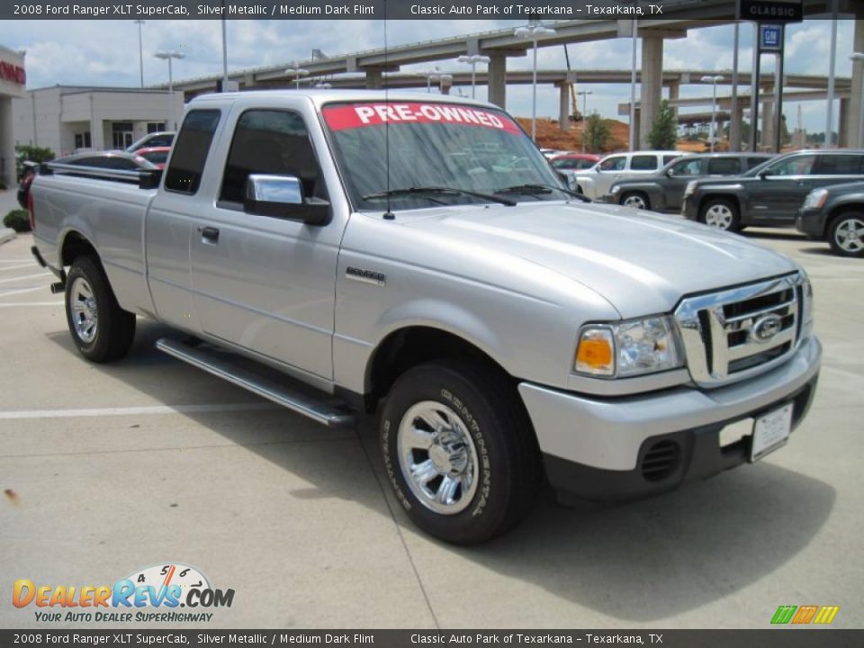 2008 Ford Ranger XLT SuperCab Silver Metallic / Medium Dark Flint Photo #2