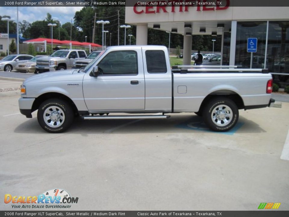 2008 Ford Ranger XLT SuperCab Silver Metallic / Medium Dark Flint Photo #3