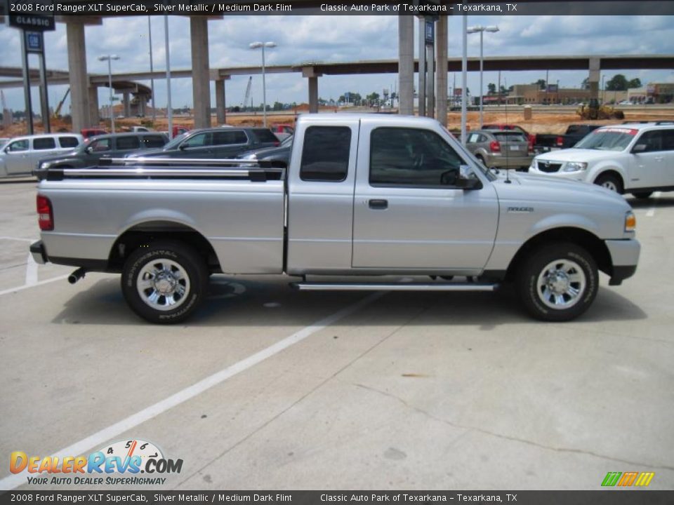 2008 Ford Ranger XLT SuperCab Silver Metallic / Medium Dark Flint Photo #4