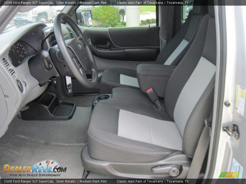 2008 Ford Ranger XLT SuperCab Silver Metallic / Medium Dark Flint Photo #8