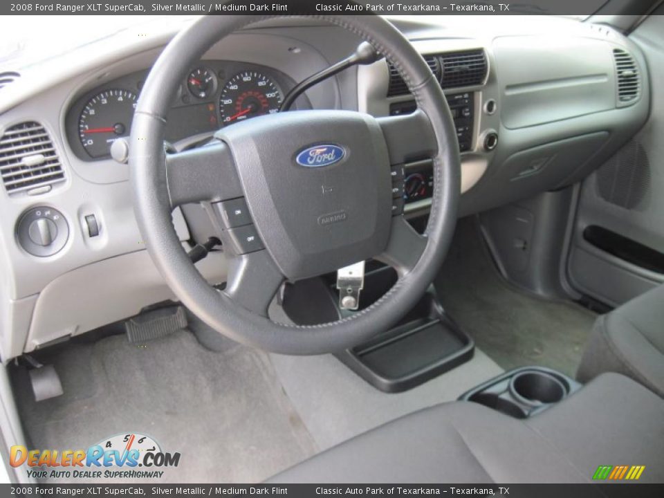 2008 Ford Ranger XLT SuperCab Silver Metallic / Medium Dark Flint Photo #10