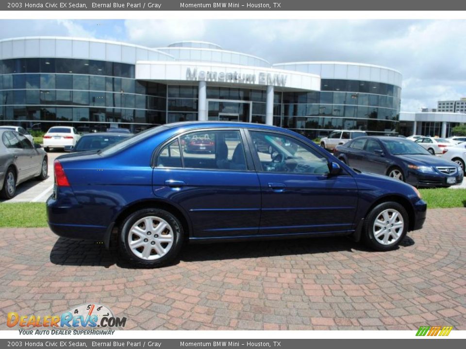 2003 Honda Civic EX Sedan Eternal Blue Pearl / Gray Photo #1