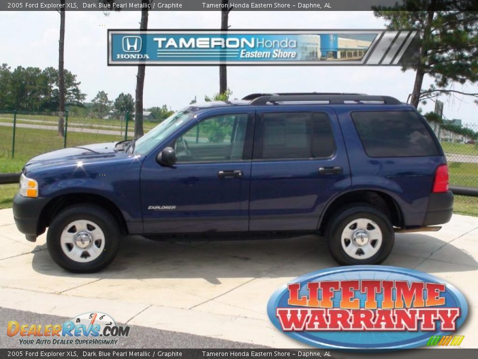 2005 Ford Explorer XLS Dark Blue Pearl Metallic / Graphite Photo #1