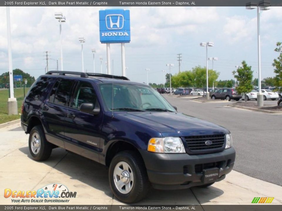 2005 Ford Explorer XLS Dark Blue Pearl Metallic / Graphite Photo #2