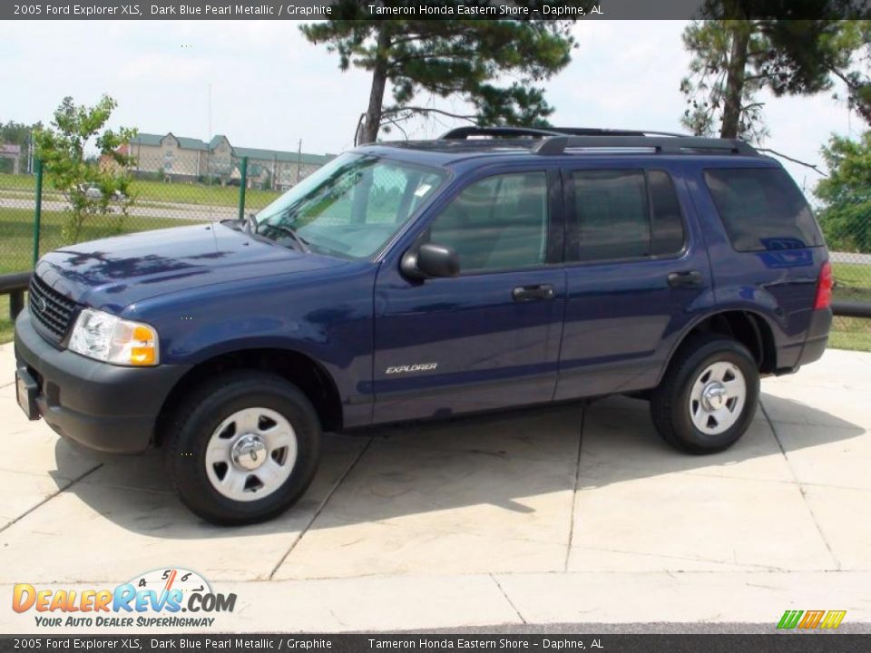 2005 Ford Explorer XLS Dark Blue Pearl Metallic / Graphite Photo #12