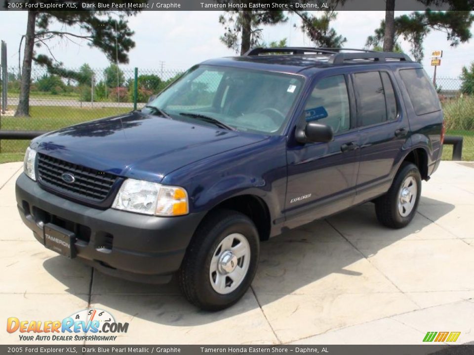 2005 Ford Explorer XLS Dark Blue Pearl Metallic / Graphite Photo #13