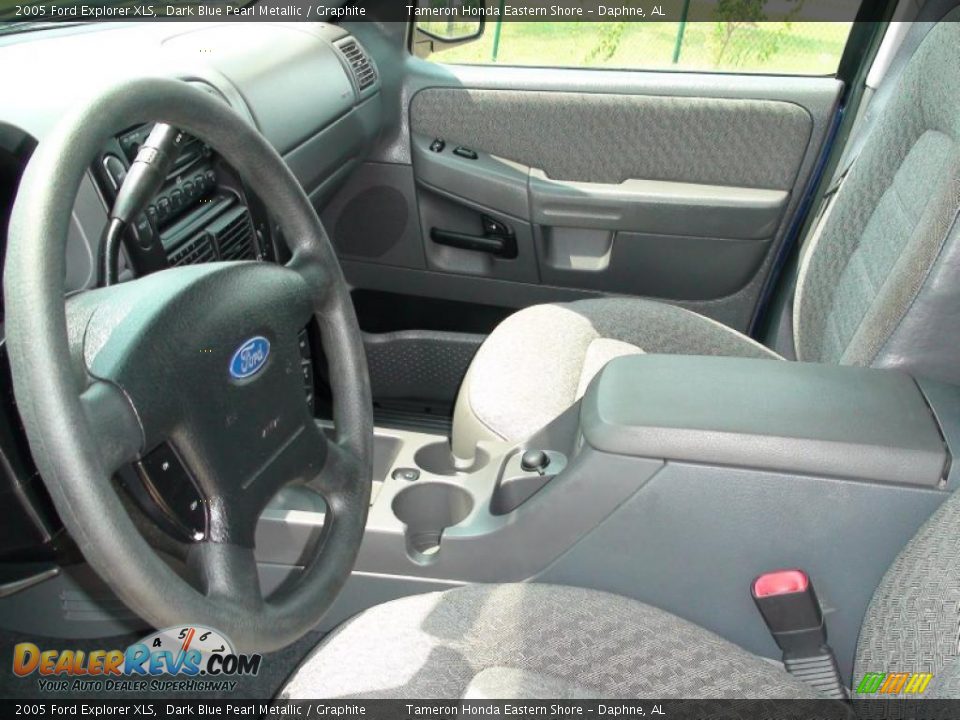 2005 Ford Explorer XLS Dark Blue Pearl Metallic / Graphite Photo #16