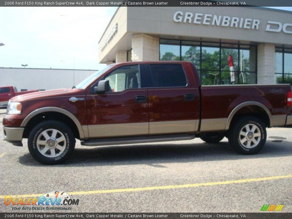 2006 Ford F150 King Ranch SuperCrew 4x4 Dark Copper Metallic / Castano Brown Leather Photo #3