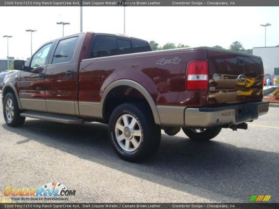 2006 Ford F150 King Ranch SuperCrew 4x4 Dark Copper Metallic / Castano Brown Leather Photo #4