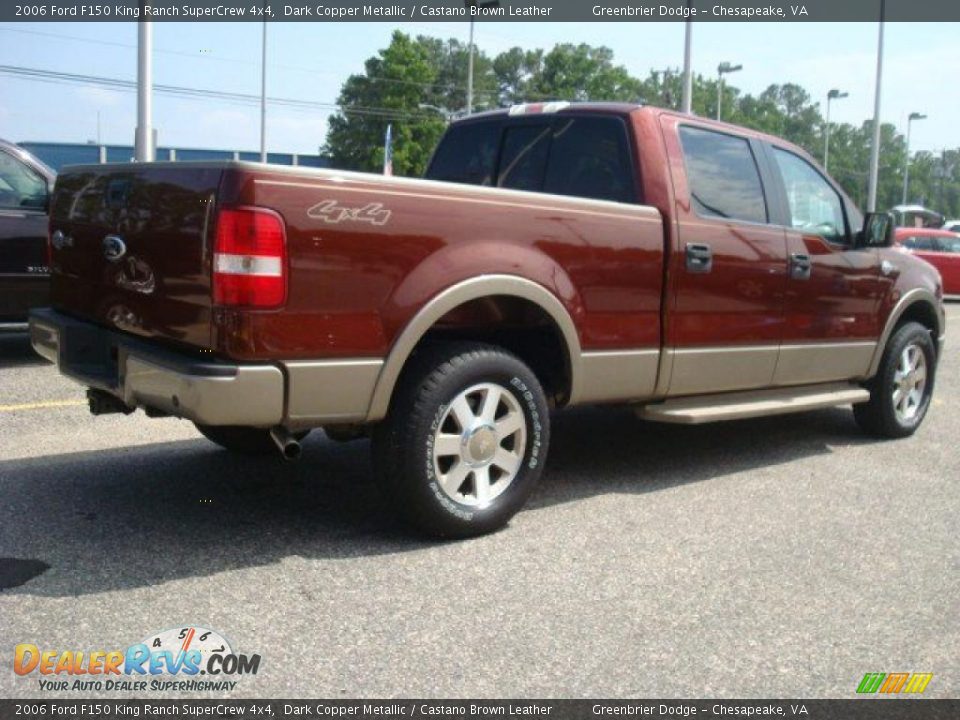 2006 Ford F150 King Ranch SuperCrew 4x4 Dark Copper Metallic / Castano Brown Leather Photo #5