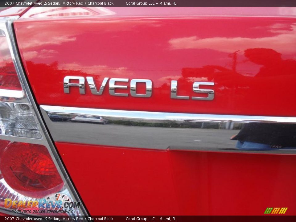 2007 Chevrolet Aveo LS Sedan Victory Red / Charcoal Black Photo #7