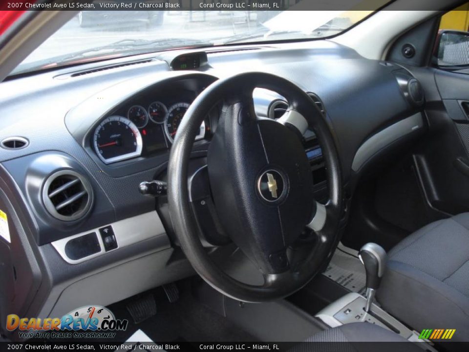 2007 Chevrolet Aveo LS Sedan Victory Red / Charcoal Black Photo #8