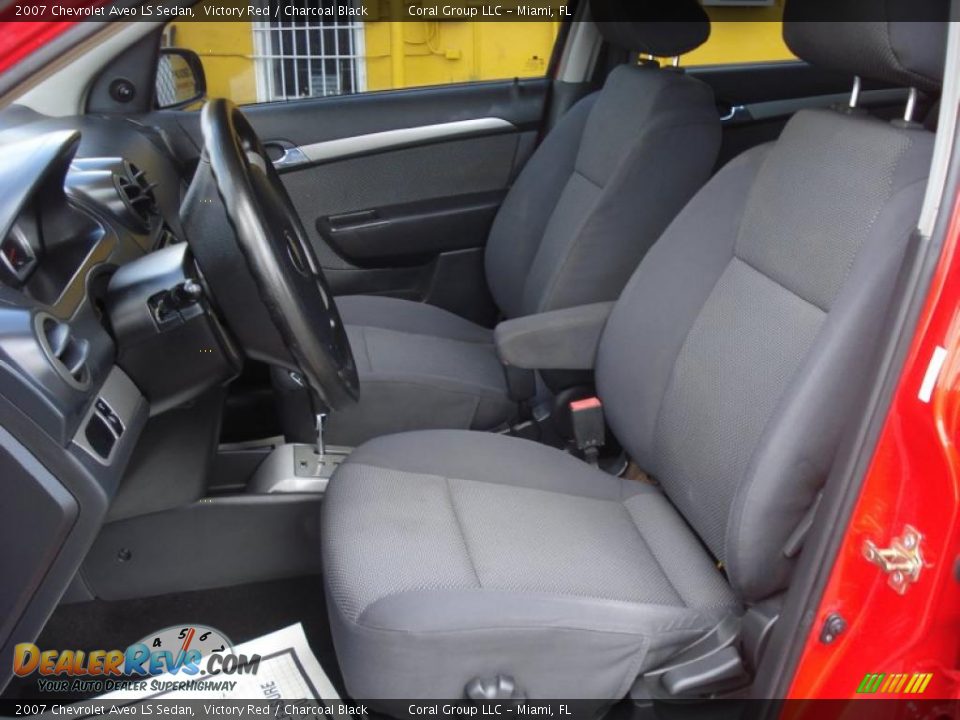 2007 Chevrolet Aveo LS Sedan Victory Red / Charcoal Black Photo #9