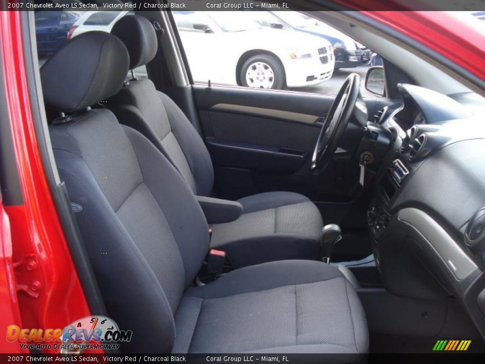 2007 Chevrolet Aveo LS Sedan Victory Red / Charcoal Black Photo #12