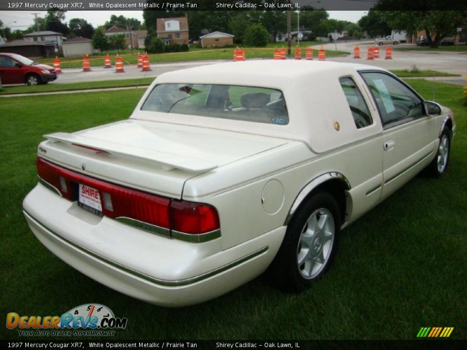 1997 Mercury Cougar XR7 White Opalescent Metallic / Prairie Tan Photo #4
