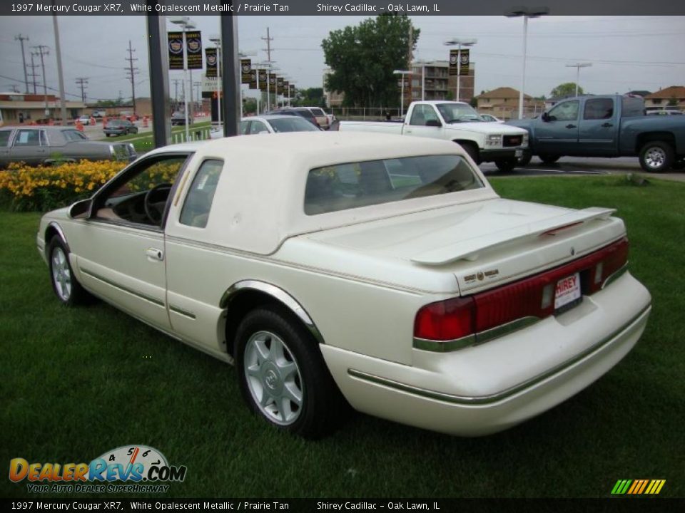 1997 Mercury Cougar XR7 White Opalescent Metallic / Prairie Tan Photo #6