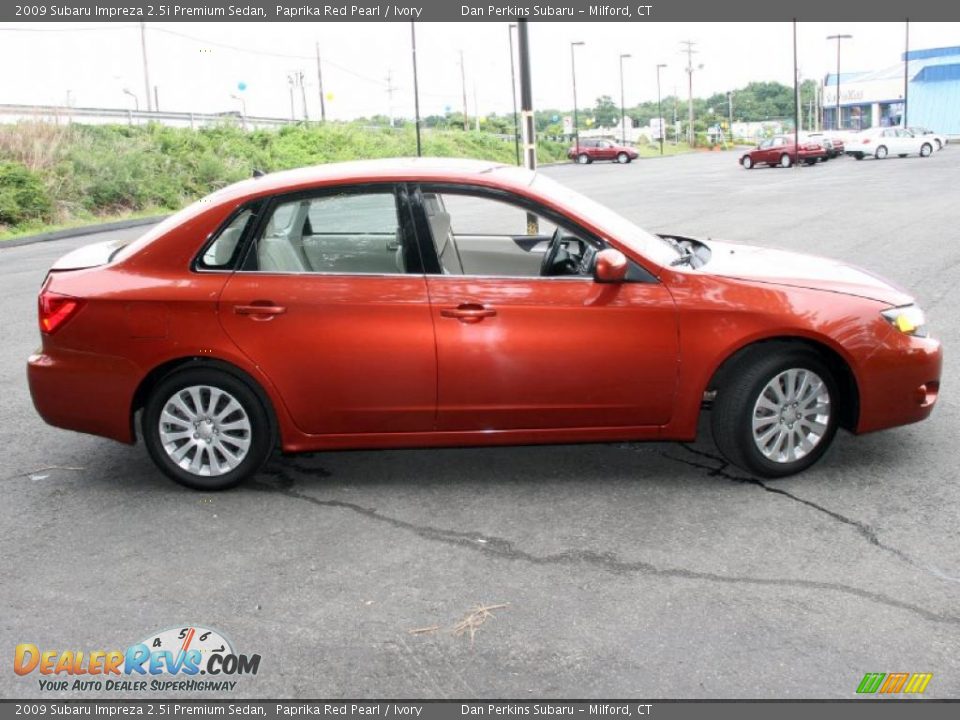 2009 Subaru Impreza 2.5i Premium Sedan Paprika Red Pearl / Ivory Photo #4