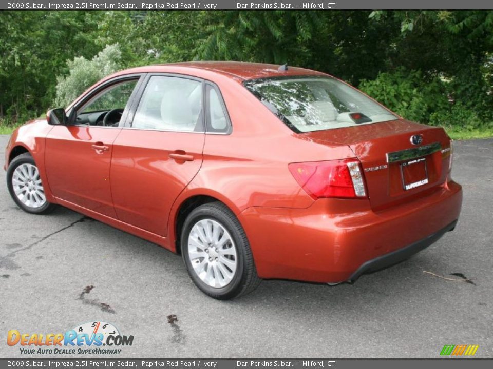 2009 Subaru Impreza 2.5i Premium Sedan Paprika Red Pearl / Ivory Photo #8