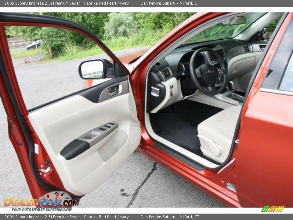 2009 Subaru Impreza 2.5i Premium Sedan Paprika Red Pearl / Ivory Photo #10