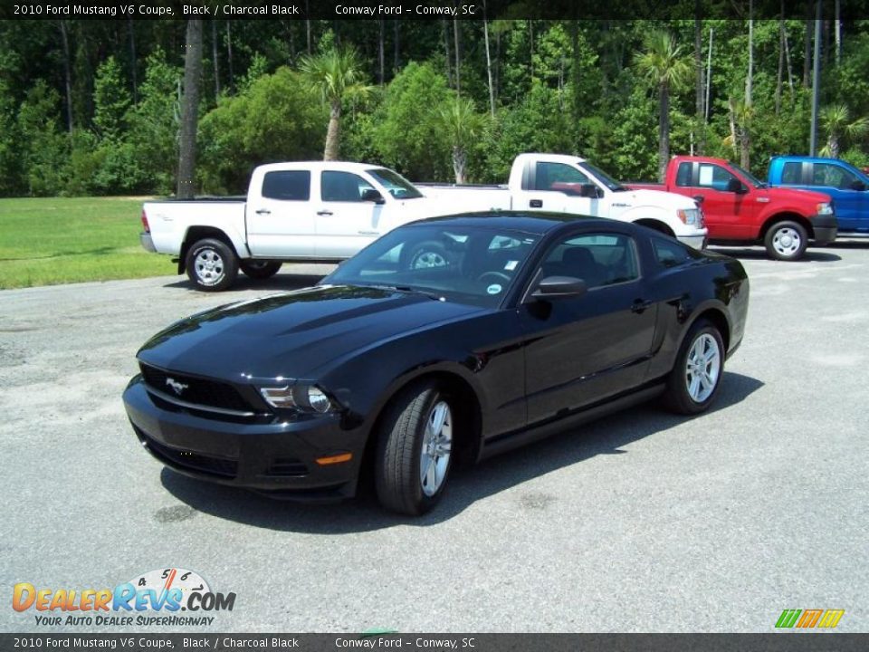 2010 Ford Mustang V6 Coupe Black / Charcoal Black Photo #1