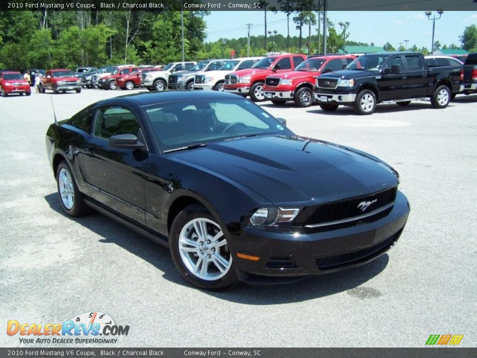 2010 Ford Mustang V6 Coupe Black / Charcoal Black Photo #3