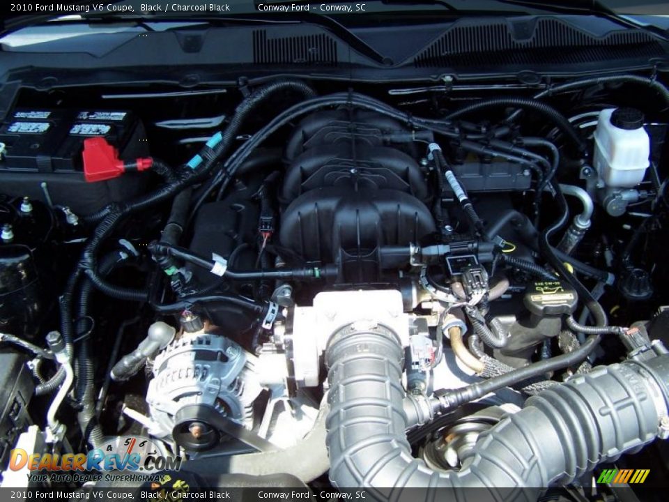 2010 Ford Mustang V6 Coupe Black / Charcoal Black Photo #11