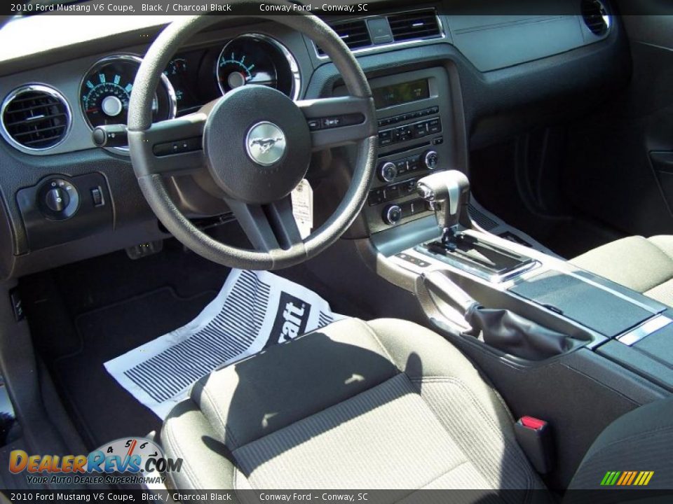 2010 Ford Mustang V6 Coupe Black / Charcoal Black Photo #20
