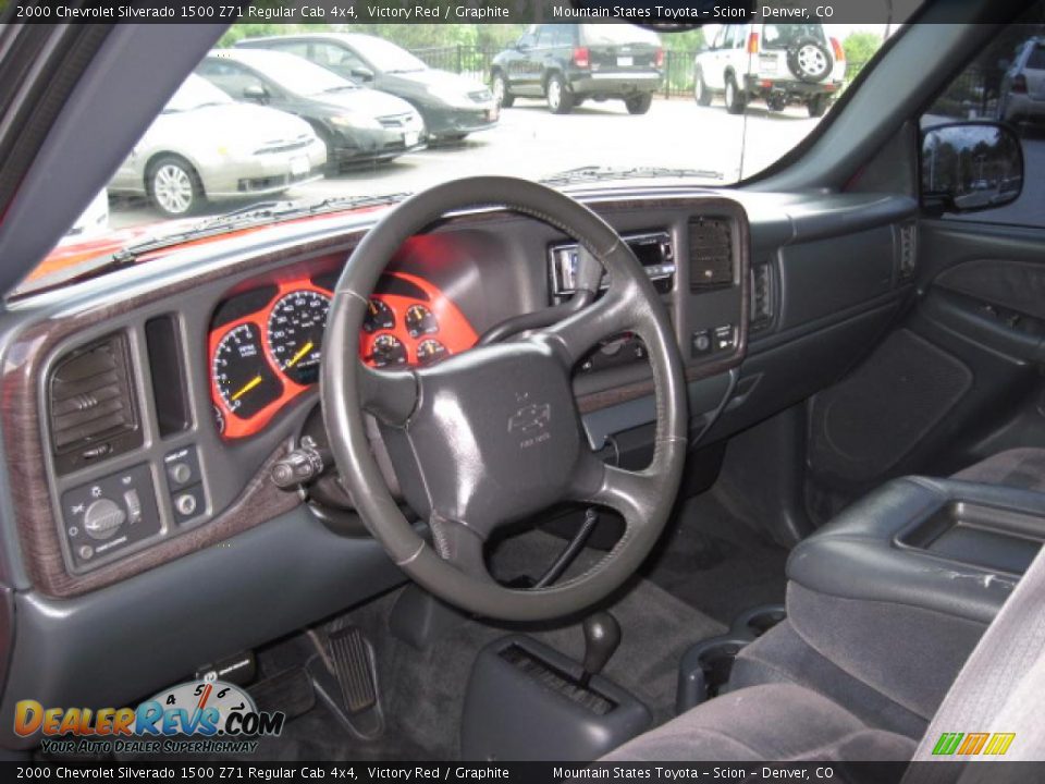 2000 Chevrolet Silverado 1500 Z71 Regular Cab 4x4 Victory Red / Graphite Photo #15