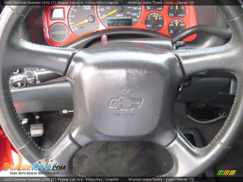 2000 Chevrolet Silverado 1500 Z71 Regular Cab 4x4 Victory Red / Graphite Photo #16