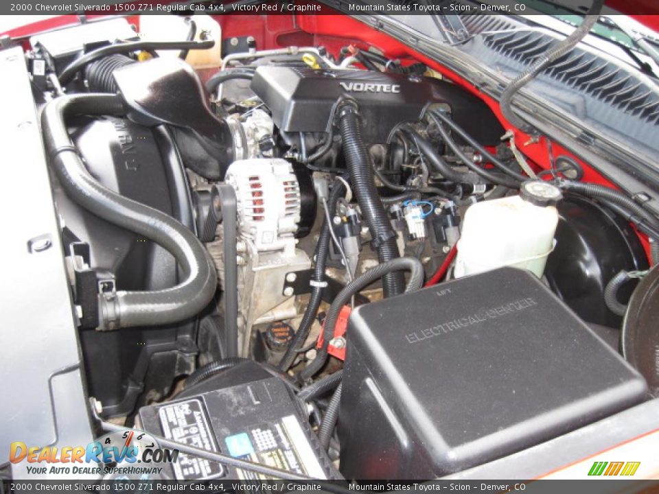 2000 Chevrolet Silverado 1500 Z71 Regular Cab 4x4 Victory Red / Graphite Photo #36