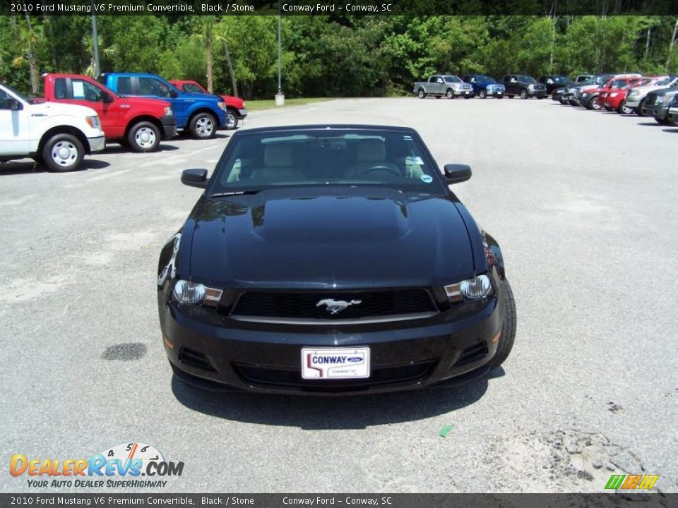 2010 Ford Mustang V6 Premium Convertible Black / Stone Photo #2